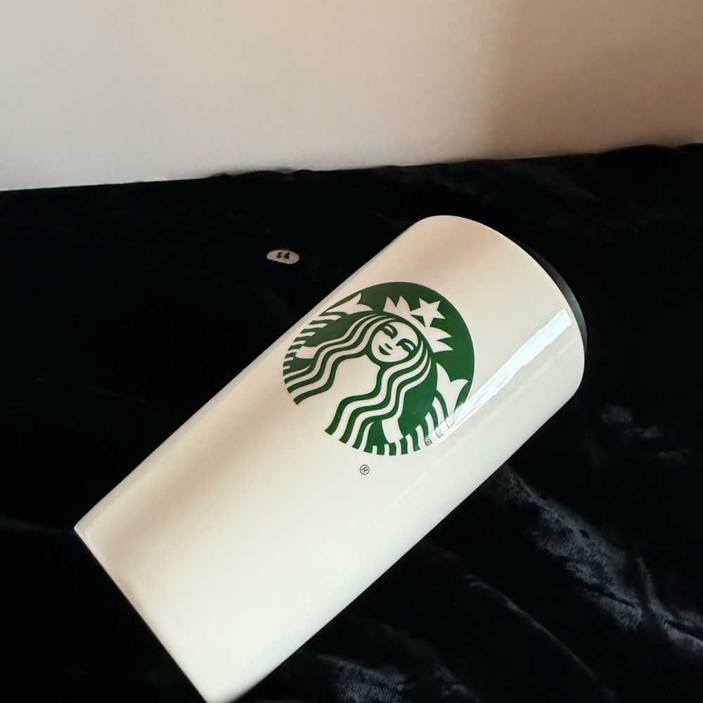Starbucks Classic White Tumbler with Green Logo